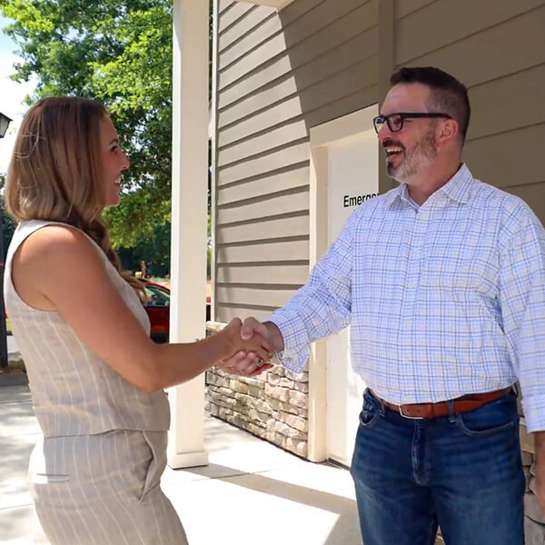 Real Estate Agent hosting a podcast